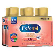 Enfamil A R Infant Formula For Spit Up 6 Ready To Use Bottles 8 Fl Oz Each Walmart Com Walmart Com
