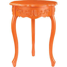 Clare Side Table In Orange Accent Table Orange Furniture Table