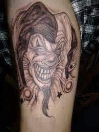Clown Tattoos 40 Joker Tattoo Jester Tattoo Clown Face Tattoo
