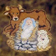Looking for your next counted cross stitch project? Baby Jesus Beaded Cross Stitch Kit Mill Hill 2012 Nativity Trilogy