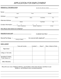 10 best printable blank application for employment printablee com
