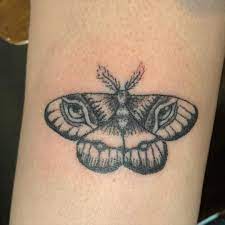 Jaan Priya On Instagram Moth Thigh Stick N Poke Tattoo Designed And Tattooed By Jaanthompsonn On Priyalyla S Stick Poke Tattoo Poke Tattoo Tattoos