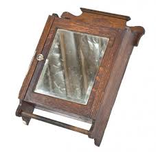 Vintage wooden medicine bathroom cabinet beveled glass mirror drawer. Well Crafted All Original Early 20th Century Solid Oak Wood Wall Mount Interior Residential Lavatory Or