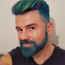 It S Not Easy Being Green Blue Purple Well You Get The Idea Flipping Love The New Hair And Beard Thanks Stevenaus Men Hair Color Hair Inspiration Hair