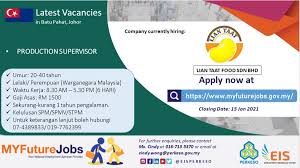 A comprehensive directory of food manufacturers, distributors and suppliers as well as the supporting industries in malaysia. Employment Insurance System ×'×˜×•×•×™×˜×¨ Info Jawatan Kosong Terkini Di Negeri Johor Dengan Kerjasama Majikan 1 Lian Taat Food Sdn Bhd Permohonan Boleh Dibuat Melalui Portal Myfuturejobs Di Https T Co 0dibl1kxc6 Eisperkeso Perkeso