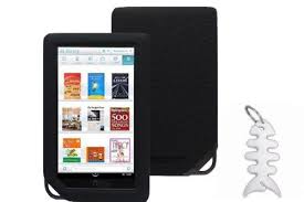 Barnes Noble Nook Color Ebook Reader Tablet Silicone Skin Case Gel Cover Black Fishbond Keychain By Barnes Noble Headphone Wrap Skin Case Ebook Reader