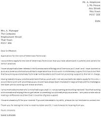 Veterinary Technician Cover Letter Example Icover Org Uk