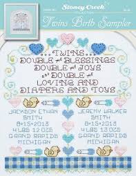 Maybe you would like to learn more about one of these? Stoney Creek Twins Birth Sampler Cross Stitch Pattern 123stitch