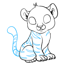 In this video i guide you through every single line. Baby Cute Tiger Drawing Easy Novocom Top