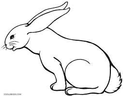 Funny rabbit coloring page for children. Printable Rabbit Coloring Pages For Kids