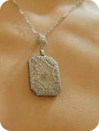 I've fallen head over heels for camphor glass pendants around $80 (at the fabulous legendary beast). 9 Best 1800 S Antique Filigree Diamond Pendant Ideas Art Deco Jewelry Deco Jewelry Antique Filigree