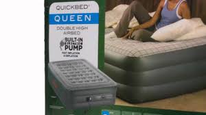 The small fiber particles on the top of the bed work to help keep your sheets from slipping off. Coleman Premium Quickbed Double High Queen Airbed W Built In Pump Youtube
