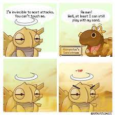 Shedinja does not like sand, it's coarse and rough and irritating… :  r/pokemon