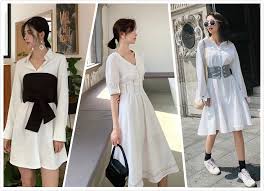 Style it with a scoop neck white tee to emphasized. How To Wear White Shirt Dresses In Korean Style