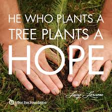 Tree are the lung of our society.trees plays an important role in our daily life.without trees life on the planet is impossible.here we bring top 15 plantation tree slogans.hope these plant quotes🍁. He Who Plants A Tree Plants A Hope Lucy Larcom Arborday Trees Quotes Trees To Plant Tree Quotes Arbor Day Foundation