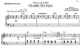 The hit was produced by tms and written by a great team formed of lewis capaldi, samuel romans, thomas barnes, peter kelleher, and benjamin kohn. Close To You Sheet Music Free Sheet Music Piano Sheet Music Free