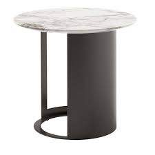 Ci Side Table In Gold Calacatta Marble Side Table Marble Side Tables Marble Tables Design