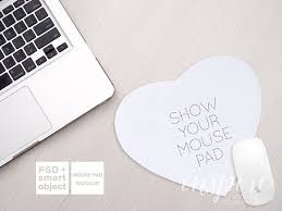 Heart Mouse Pad Mockup Psd File By Inspire Mockups On Creativemarket