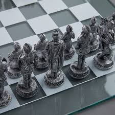Medieval Knight Chess Set Ytc Summit Touch Of Modern This large lucite chess set is a beautiful statement piece that is sure to add a touch of modern elegance to your home décor.