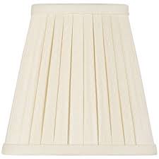 Eggshell Chandelier Box Pleat Lamp Shade 3x5x4 5 Clip On 1t155 Lamps Plus