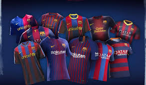 Una maglietta ispirata all'alba di barcellona. Le Maglie Del Barcellona Club Spagnolo Con I Colori Blaugrana