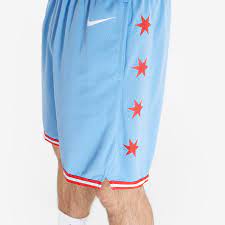 Mens Replica Nike Nba Chicago Bulls City Edition Swingman Short Valour Blue Shorts
