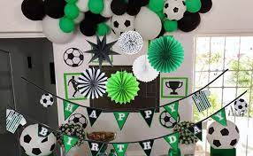 Soccer birthday party ideas score a goal with a soccer party! Amazon Com Soccer Theme Birthday Party Decorations Kit Baby Boy Birthday Kid S Room Photo Backdrop Decoration 7 Pieces Sunbeauty Arts Crafts Sewing