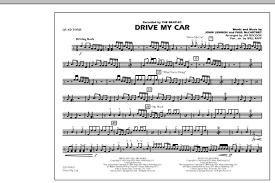 D7 g7 i got no car and it's breakin' my heart, a5 but i found a driver and that's a start. Jay Bocook Drive My Car Quad Toms Sheet Music Pdf Notes Chords Pop Score Marching Band Download Printable Sku 276946