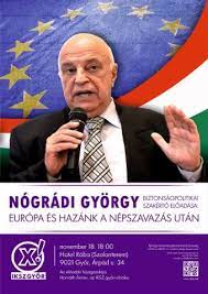 Nógrádi györgy magyar biztonságpolitikai szakértő, közgazdász, egyetemi tanár, a hadtudományok kandidátusa for faster navigation, this iframe is preloading the wikiwand page for nógrádi györgy. Penteken Nogradi Gyorgy Tart Eloadast A Gyori Iksz Vendegekent Kdnp Hu