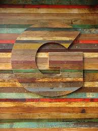 reclaimed wood g wood typography art design art inspiration