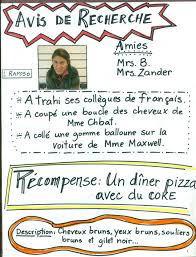 Avis De Recherche All About Me Teaching French French Class Teaching