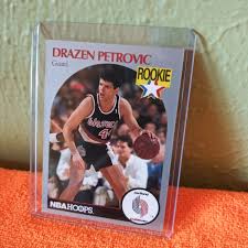 The team he lost to (knicks) losing the to the dream rockets in the finals in 7. Rare 1990 Drazen Petrovic Rookie Nba Hoops Collector Card 248 Etsy In 2021 Collector Cards Card Sleeve Cards