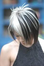 One black and white hair color styles that you can try for a halloween party is the lightning or patchwork pattern. Pin On Hair