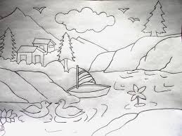 Pencil Drawing Of Natural Scenery Jpg 1600 1200 Nature Sketches Pencil Scenery Drawing For Kids Nature Drawing For Kids