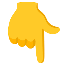  Dorso De Mano Con Índice Hacia Abajo Emoji