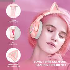 AJIJAR Pink Gaming Headset Only Compatible with PS4, PC, Computer and  Laptop with 7.1 Virtual Surround Sound, Removable Cat Ear, Nose Canceling  Retractable Microphone, USB Plug(No 3.5mm Plug): Amazon.co.uk: Computers &  Accessories