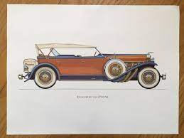 Dusenberg 1929 Classic Car Print Original Vintage Etsy Classic Cars Classic Chevy Trucks Vintage Trucks