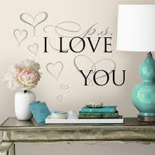 Roommates Ps I Love You Peel And Stick Wall Decals Hayneedle Baby Wall Decals Ps I Love You Wall Decals