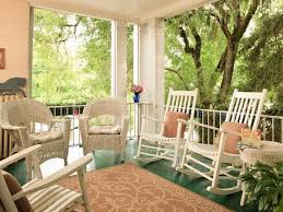 Front Porch Decorating Ideas From Around The Country White Wicker Chairs Pastel Pinks And Soft Greens Mak Front Porch Furniture Porch Decorating Porch Chairs