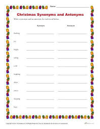 Christmas Synonyms And Antonyms Printable Holiday Writing Activity Synonyms And Antonyms Holidays Writing Activities Holiday Writing