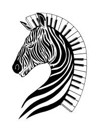 Zebra Clef Art Print By Electricmethod Net Society6 Music Drawings Piano Art Musical Art