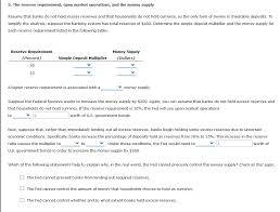 Money multiplier is the number by which total deposits can increase due to a given change in deposits. Solved The Reserve Requirement Open Market Operations A Chegg Com