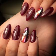 Your nail art should reflect the festivity of the season. Dark Red Nails Art Addicfashion