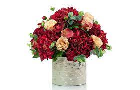 If you want bouquet with a twist, choose our flower boxes. Crimson Hydrangea Silk Flower Display