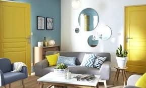 Deco Bleu Canard Maison Design Salon Gris Jaune Moutarde Bleu Canard Deco Pinterest Living Room Decor Colors Living Room Color Schemes Living Room Scandinavian