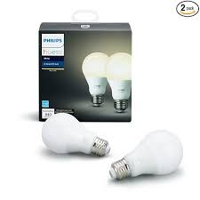 Philips Hue White A19 2 Pack 60w Equivalent Dimmable Led Smart Light Bulb Works With Alexa Apple Homekit And Go Hue Philips Led Smart Bulb Smart Light Bulbs