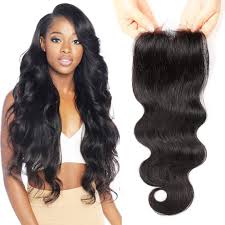 hebe 10a brazilian body wave closure 12 inch free part human hair top closure bleached knots natural black color can be dyed