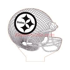 What do the pittsburgh steelers colors mean? Pittsburgh Steelers Nfl Helmet 3d Illusion Lamp Plan Vector File For Laser And Cnc 3bee Studio