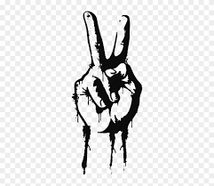 Check spelling or type a new query. V Symbols Black And Peace Sign Fingers Png Clipart 2618420 Pikpng