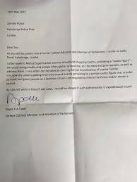 A cover letter is at least as important as a resume in helping you land an interview for the job you want. Zambia More Public Figures Apply For Zambia Police Permit To Freely Visit Shops And Public Places